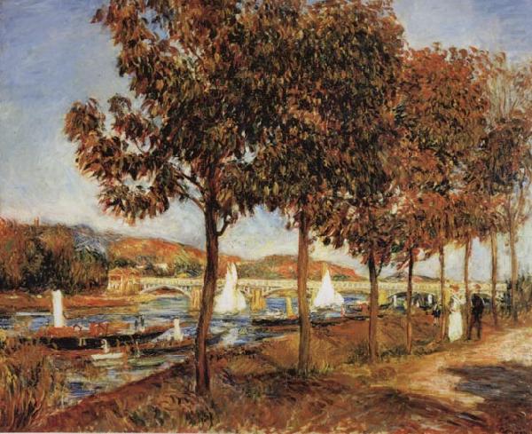 Pierre Renoir The Bridge at Argenteuil in Autunn china oil painting image